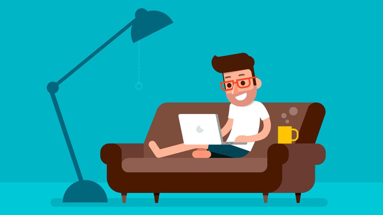 Teletrabajar-Persona trabajando desde casa