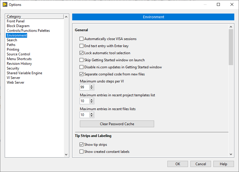 separate compiled code from source code in a LabVIEW project
